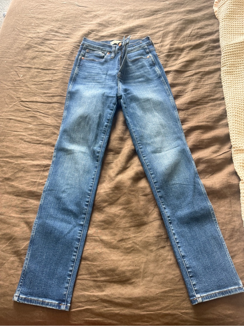 Madewell Stove Pipe High Rise Straight-Leg Jeans